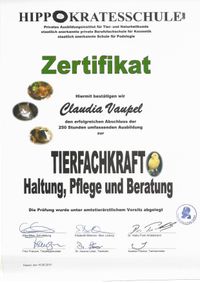 Tierfachkraft Zertifikat