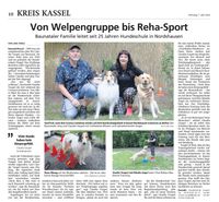 HNA-Bericht 07.07.2020 (Autorin: Lara Thiele) - 25 Jahre Hundeschule